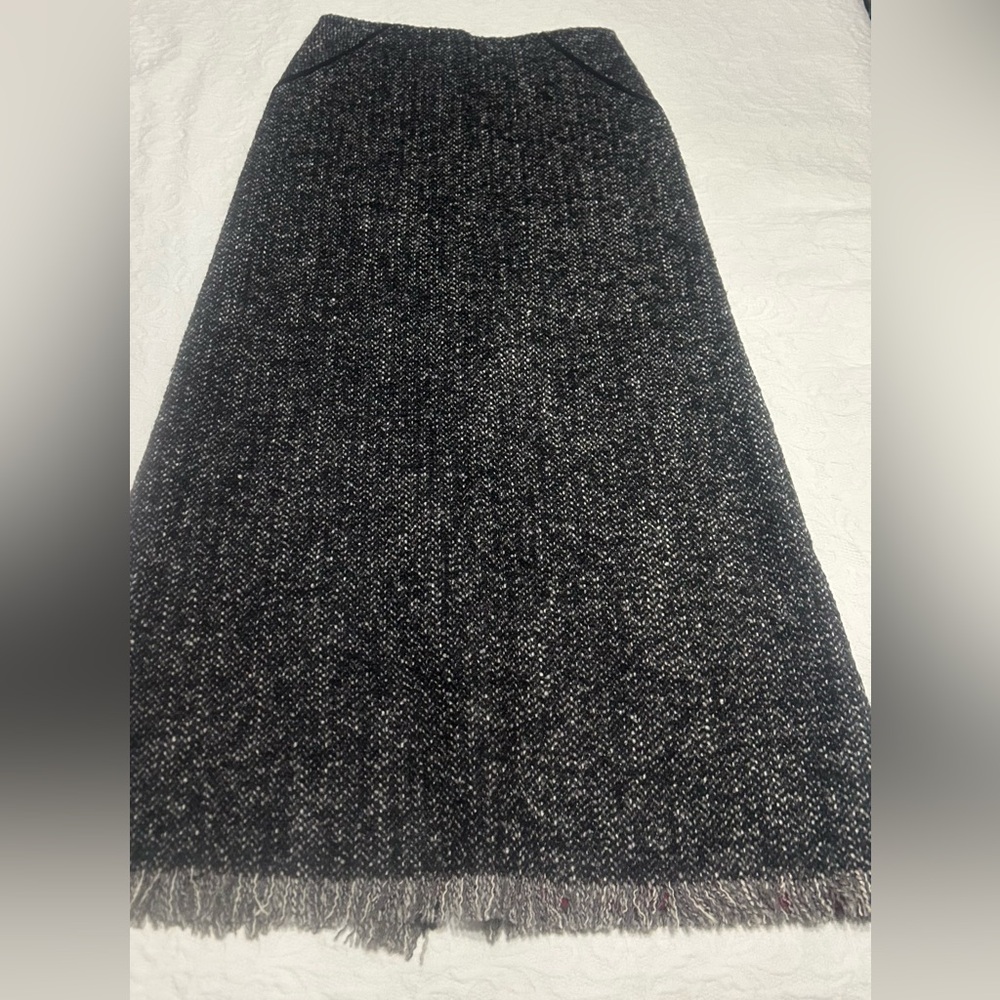 Tweed maxi skirt